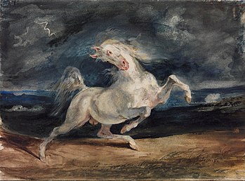 Эжен Делакруа - Лошадь напугана молнией - Google Art Project.jpg