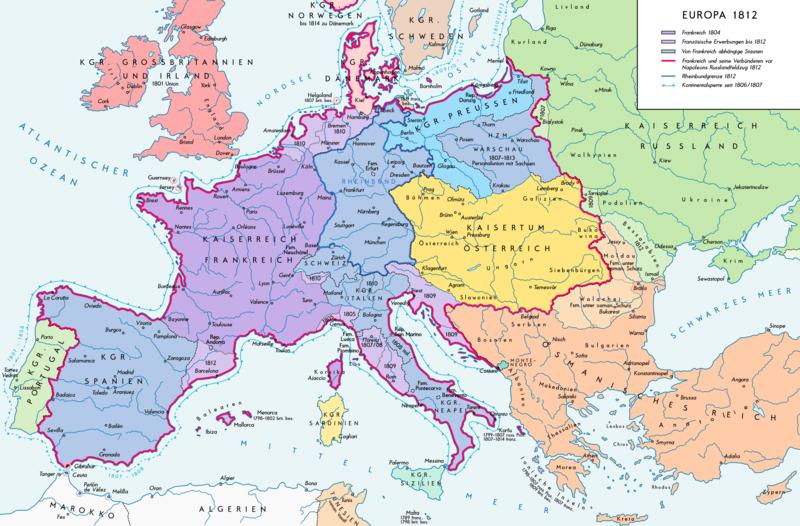 Napoleons Russlandfeldzug von 1812 800px-Europe_1812_map_de