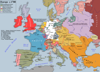 Europe after the Treaty of Ryswick, c. 1700 Europe c. 1700.png
