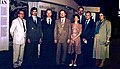 Europos Parlamentas Strasbūre, 1991 m. liepos mėn. sesija. Vytautas Landsbergis su delegacija iš Lietuvos. Kairėje VLIKo įgaliotinis prie EP ir ET Kasparas Dikšaitis (retouched and cropped).jpg