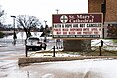 Faith & Hope are not cancelled; a sign outside St. Mary's Cathedral in St Cloud, Minnesota.jpg