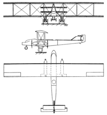 Farman BN.4 3-view drawing from Les Ailes December 8, 1921 Farman BN.4 3-view Les Ailes December 8,1921.png