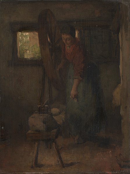 File:Ferdinand Oldewelt - Vrouw met spinnewiel - SA 1924 - Amsterdam Museum.jpg