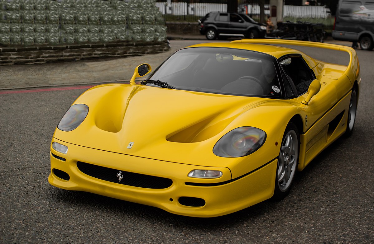 Ferrari f512m желтая