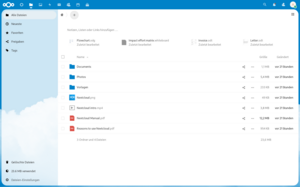 Nextcloud 25.0.0 (Browseransicht)