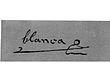 Signature de Blanche Ire de Navarre