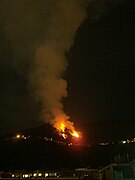 Forest fire along the road to La Calera January 2016