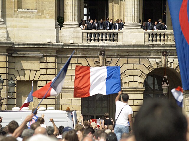 The French team in front of fans in 2006