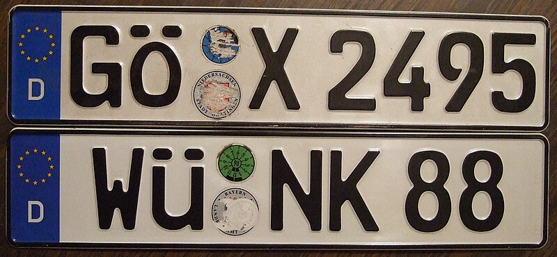 File:GERMANY License plates with German letters - Flickr - woody1778a.jpg