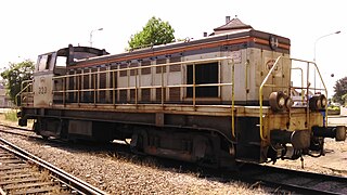 Locomotive VFLI en gare de Strasbourg-Port-du-Rhin.