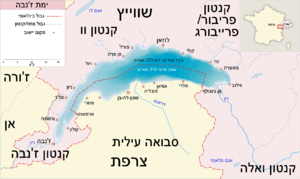 מיקום האגם וערי החוף