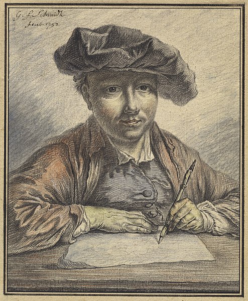 File:Georg Friedrich Schmidt, Self-Portrait Sketching, 1752, NGA 139227.jpg