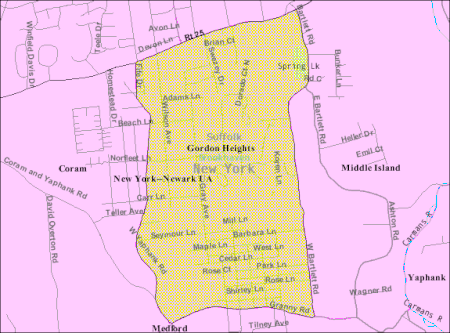 Gordon heights ny map