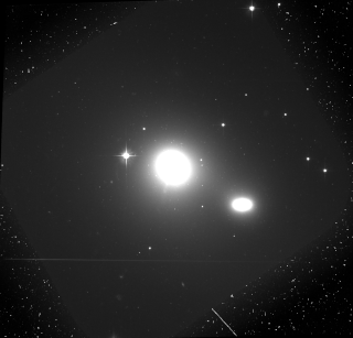 3C 66B Elliptical radio galaxy in the constellation Andromeda