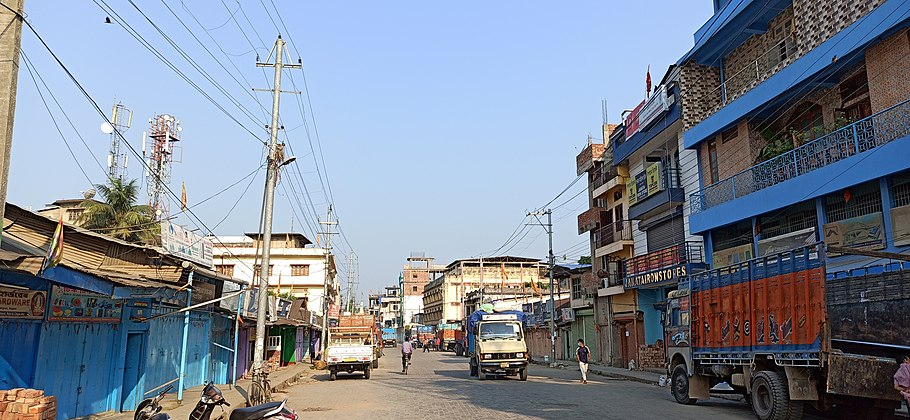 Haibargaon, a commercial area of Nagaon