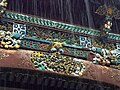 Rilievo in legno dipinto nel Santuario Hai Rui