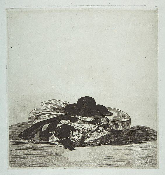 File:Hat and Guitar. Cover design for "Eaux-fortes par Edouard Manet," an album of fourteen etchings MET DP815342.jpg