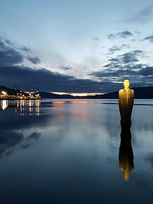 As seen when looking out over the fjord. Havmannen Mo i Rana.jpg