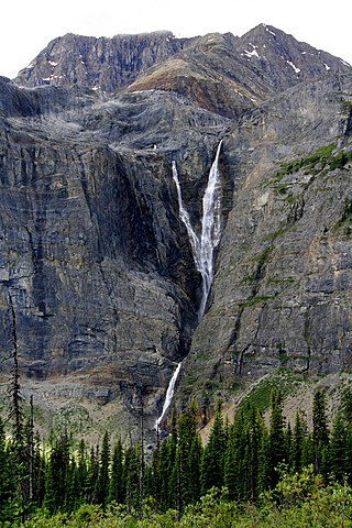 <span class="mw-page-title-main">Helmet Falls</span> Waterfalls on Helmet Creek in Kootenay National Park, British Columbia, Canada