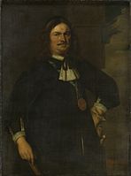 Portrait of Adriaan Banckert (1620-1684) Circa 1670 date QS:P,+1670-00-00T00:00:00Z/9,P1480,Q5727902 . oil on canvas medium QS:P186,Q296955;P186,Q12321255,P518,Q861259 . 114 × 84 cm (44.8 × 33 in). Amsterdam, Rijksmuseum Amsterdam.