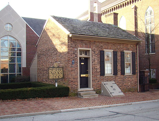 View of Henry Clay's law office (1803–1810), Lexington, Kentucky