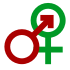 Heterosexual alt symbol (bold, red green).svg