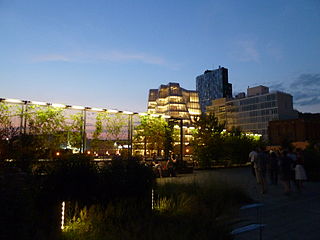 A High Line éjszakai képe