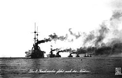 Hochseeflottea Pohjanmerellä noin 1911–1914.
