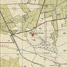 Serie de mapas históricos para el área de Khirbat al-Sarkas (década de 1940) .jpg