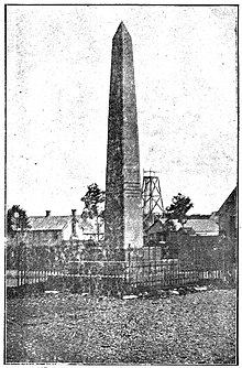 The monument in its original location Hokitika 1921 Plate 01.jpg