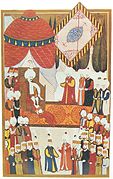مینیاتوری از مراسم جلوس سلطان سلیم اول، سال ۱۵۱۲