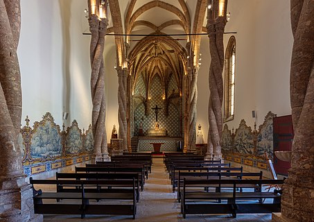 Main nave of the church of the Monastery of Jesus, Setúbal, Portugal.