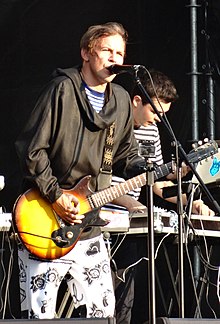 "Lady Alpine Blue" was written and composed by Mumiy Troll's lead singer Ilya Lagutenko Ilya Lagutenko @ Park Live (cropped).JPG