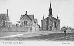 Thumbnail for File:Image of Lanark Railway Station &amp; St Leonard's Church c1920.jpg