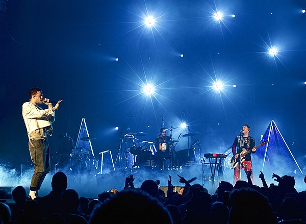 Imagine Dragons performing at Mohegan Sun during the Evolve tour in November 2017.