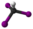 Ball and stick model of iodoform
