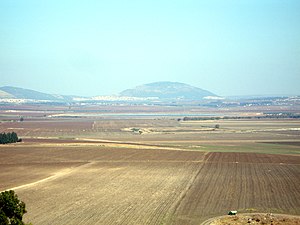 Dolina Jezreel in gora Tabor iz Megida