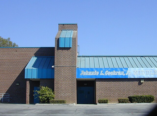 Johnnie L Cochran Jr. Middle School (formerly Mt. Vernon Jr. High) in Los Angeles