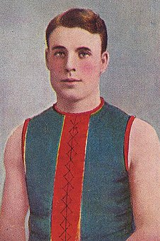 1905 W.D. & H.O. Wills Past & Present Champions cigarette card featuring Melbourne player Jack Gardiner.