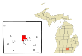 Jackson County Michigan Incorporated and Unincorporated areas Jackson Highlighted.svg
