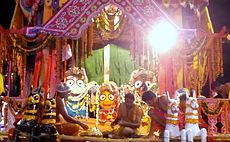 Jagannath, Balabhadra and Subhadra in the Chariot