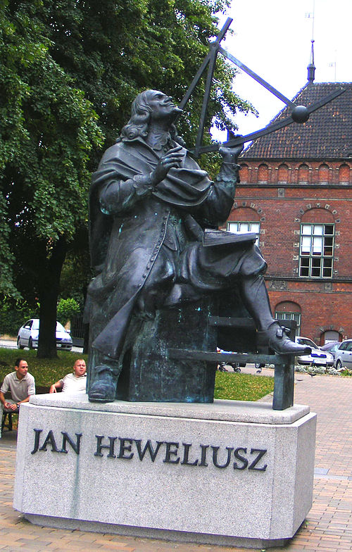 Monument to Jan Heweliusz in modern Gdańsk