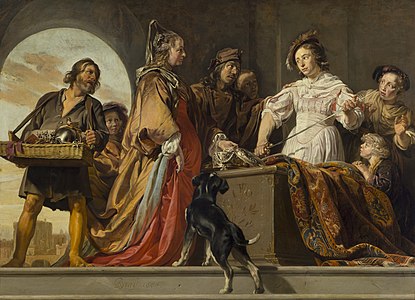 Jan de Bray, Achilles wśród córek Likomedesa (Owidiusz, Metamorfozy).jpg