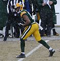 Green Bay Packers player w:Jarrett Boykin lined up on offense against the Pittsburgh Steelers.   This file was uploaded with Commonist.