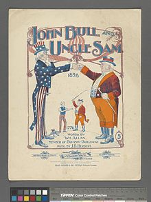John Bull and Uncle Sam
(words by Wm. Allan; music by J.B. Herbert) John Bull and Uncle Sam (NYPL Hades-609875-1255733).jpg
