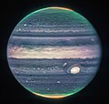 Billede af planeten Jupiter taget af JWST, juli 2022