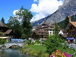 Kandersteg frå elva Kander