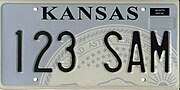 Thumbnail for File:Kansas Sample 2007 license plate.jpg