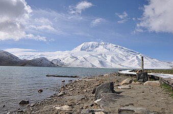 Karakul Lake, with Muztag Ata across the lake