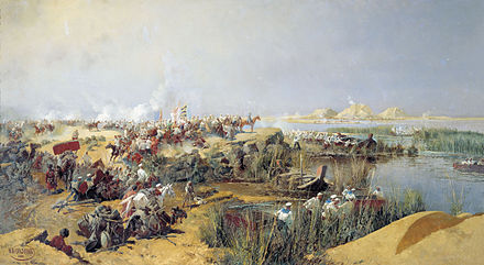 Russian troops crossing Amu Darya, c. 1873